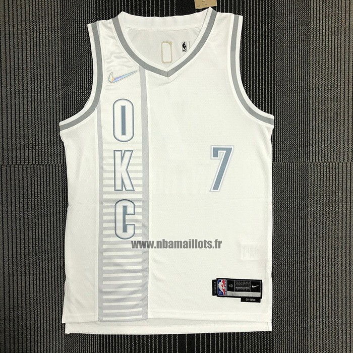 Maillot Oklahoma City Thunder Carmelo Anthony NO 7 Ville 2021-22 Blanc